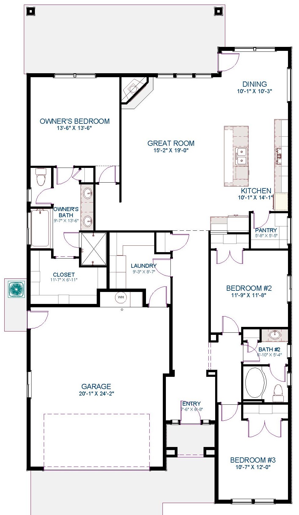 Magnolia-1914 Rendering | Biltmore Co. – Meridian Idaho Home Builder