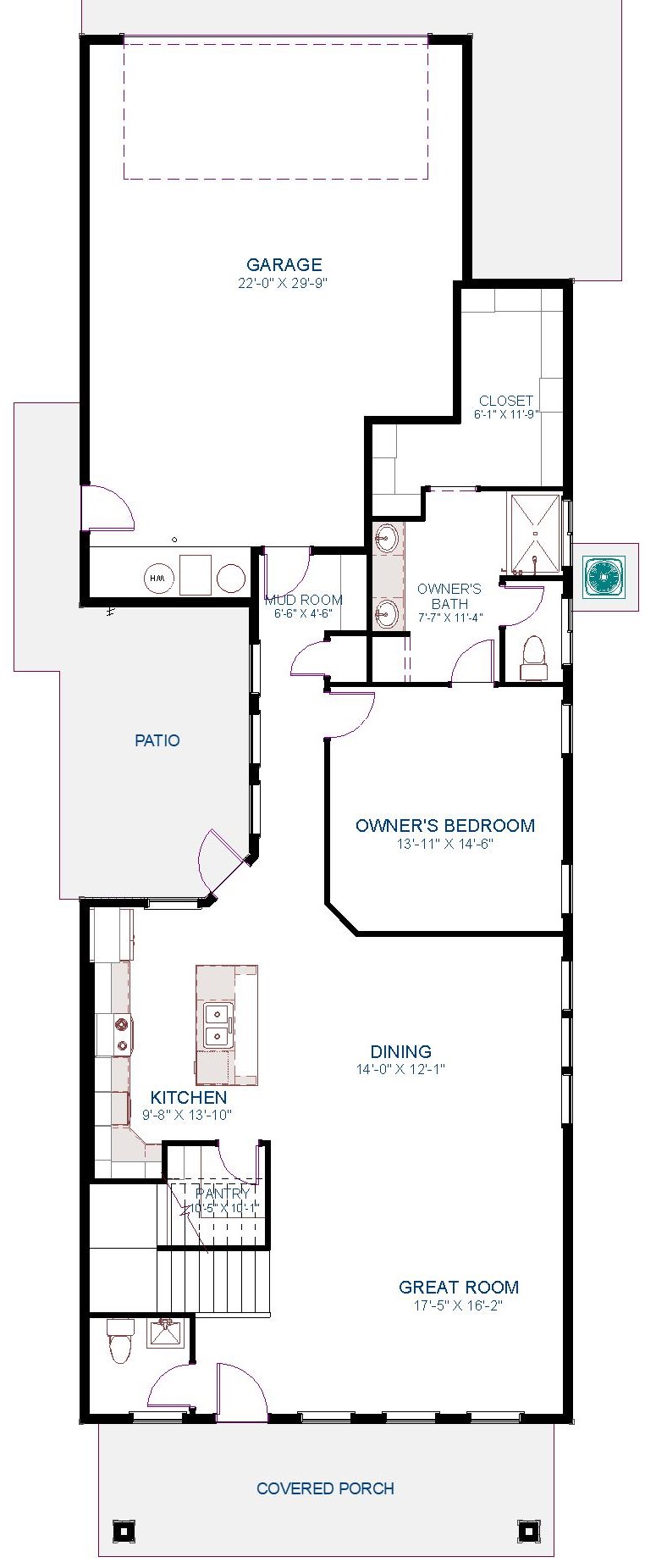 Nora-2307 Flr1 Rendering | Biltmore Co. – Meridian Idaho Home Builder